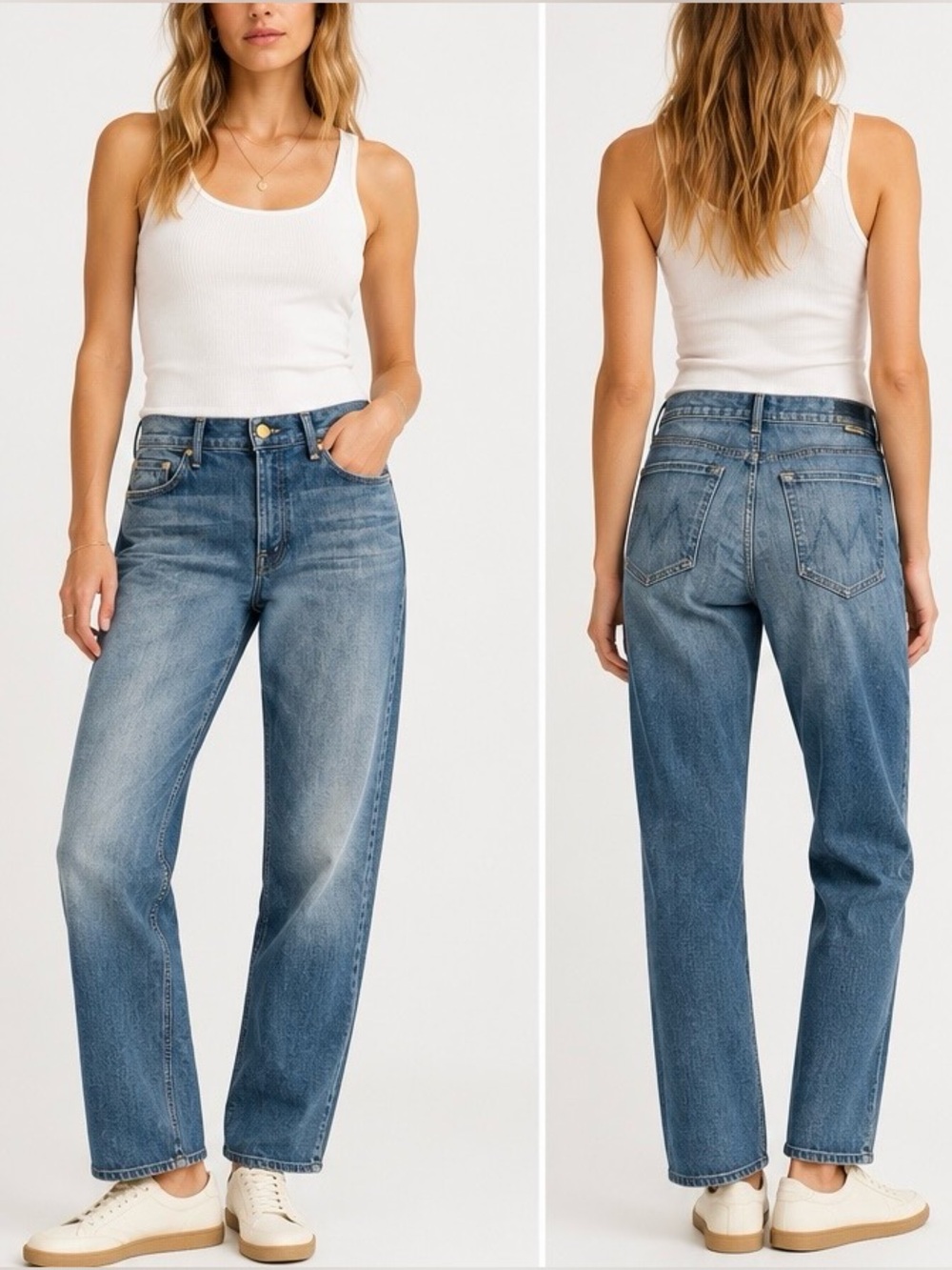 Mother Denim The Brother Wicked Games 26 Relaxed Fit Boyfriend Blue Jeans